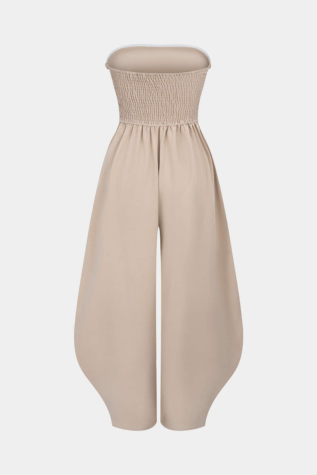 Twist Knot Strapless Sleeveless Wide Leg Jumpsuit