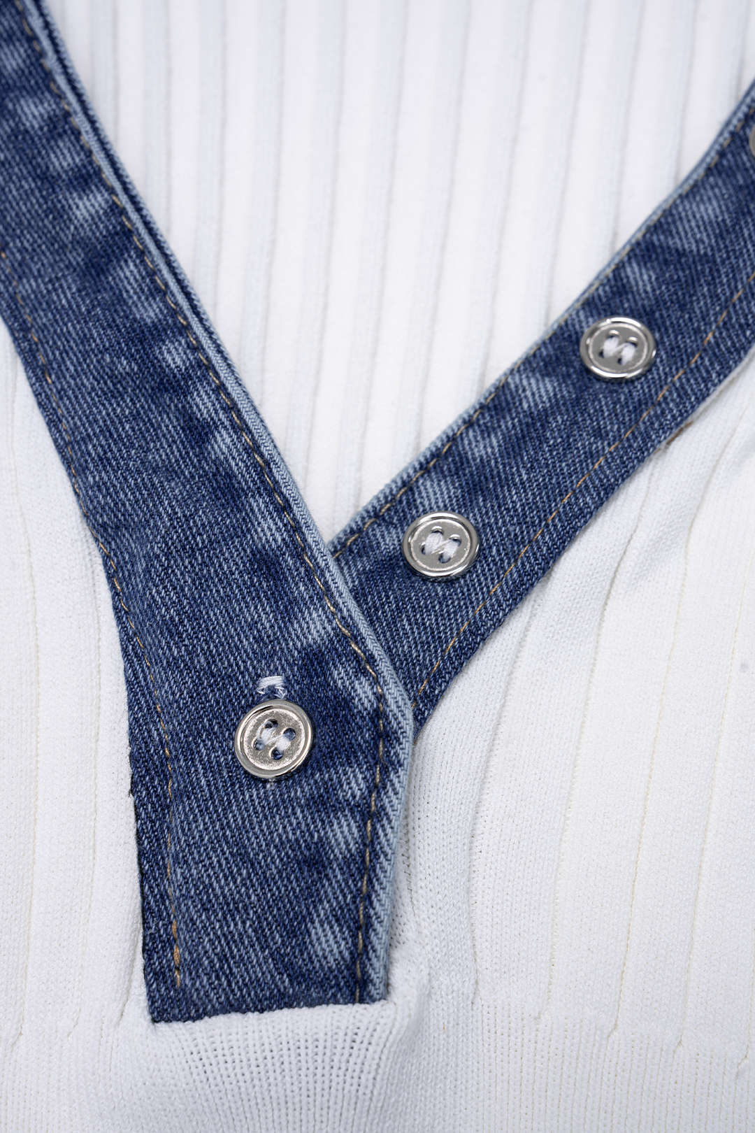 Patchwork V-Neck Tank Top