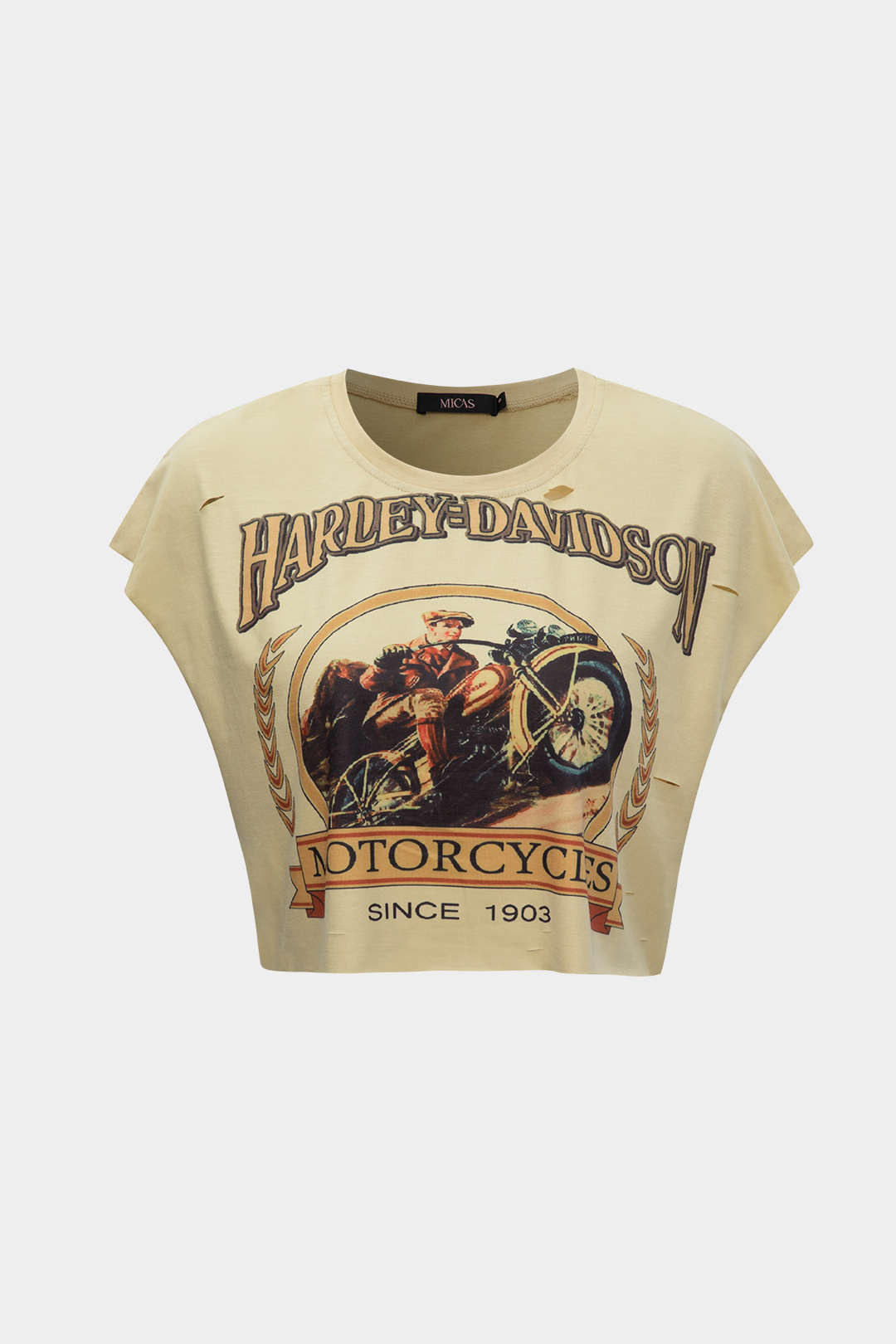 Motorbike Graphic Print Sleeveless T-Shirt