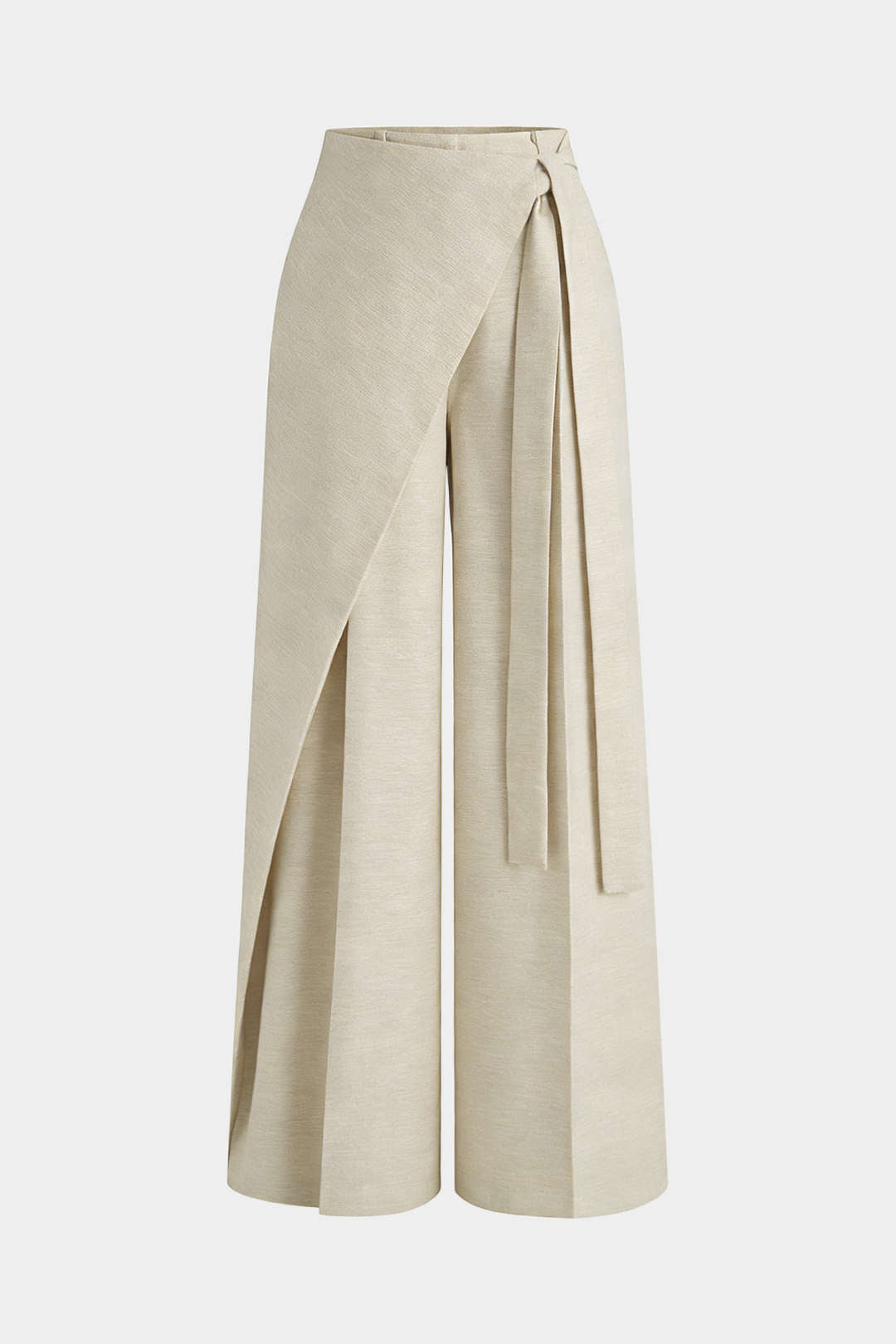 Tie Front Asymmetrical Pants
