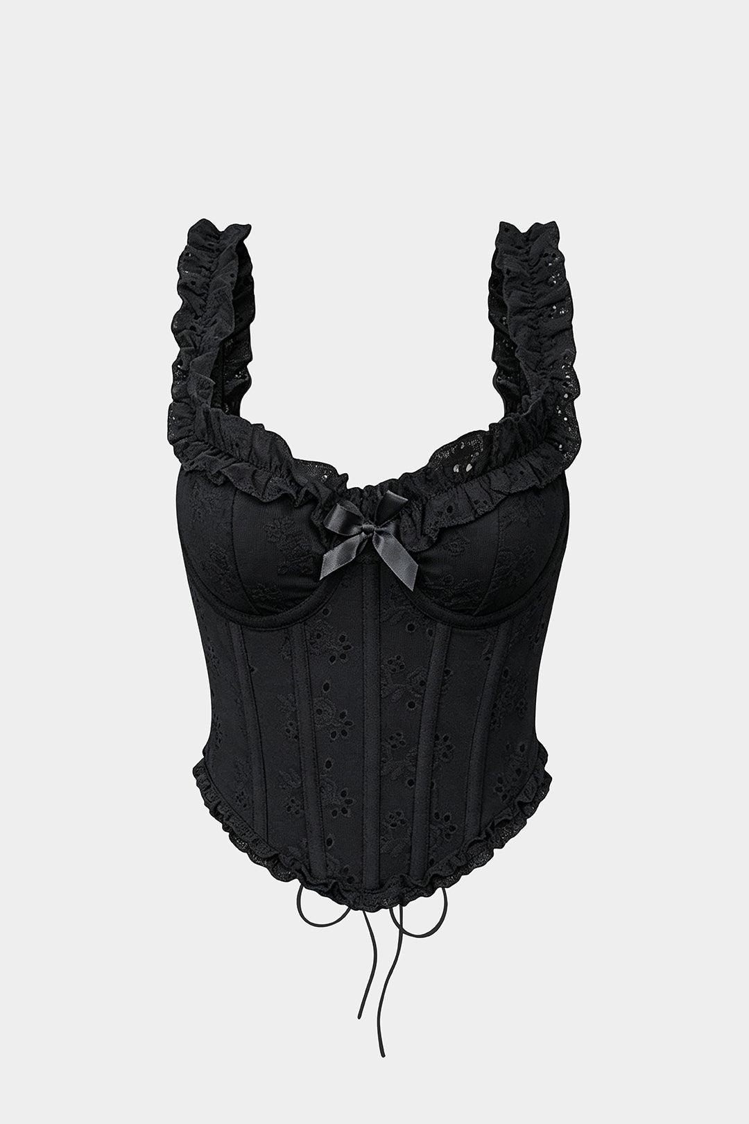 Scallop Edge Corset Cami Top