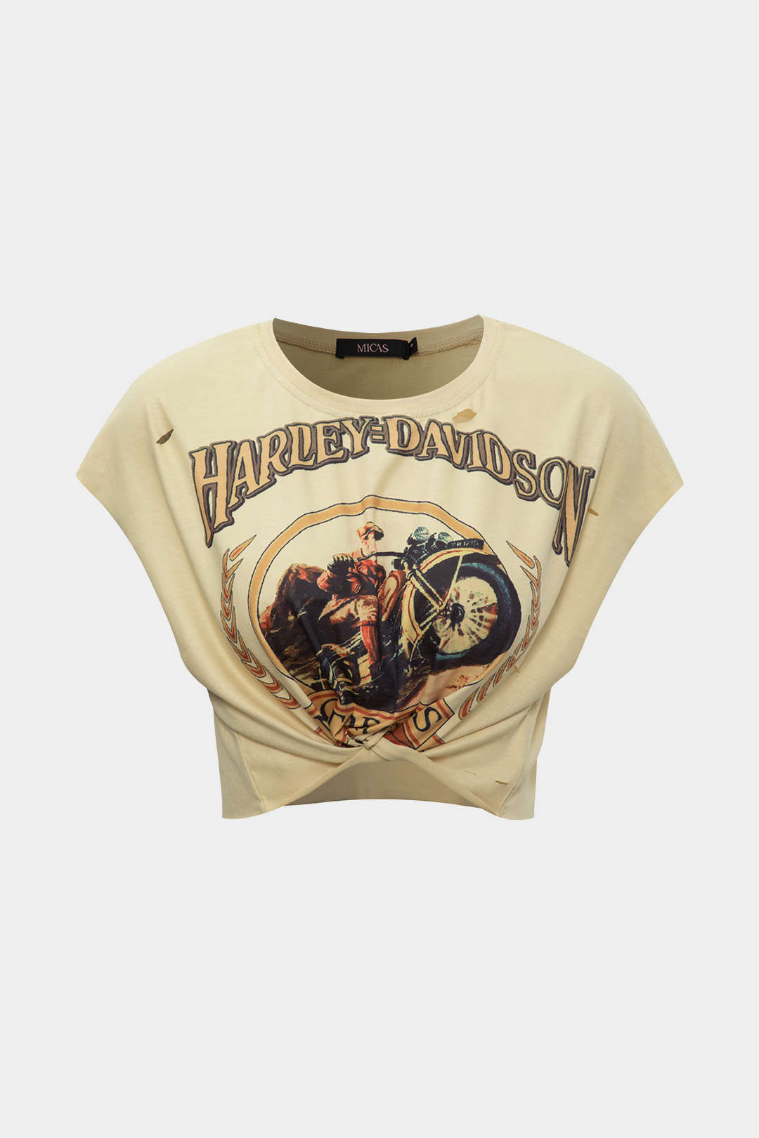 Motorbike Graphic Print Sleeveless T-Shirt