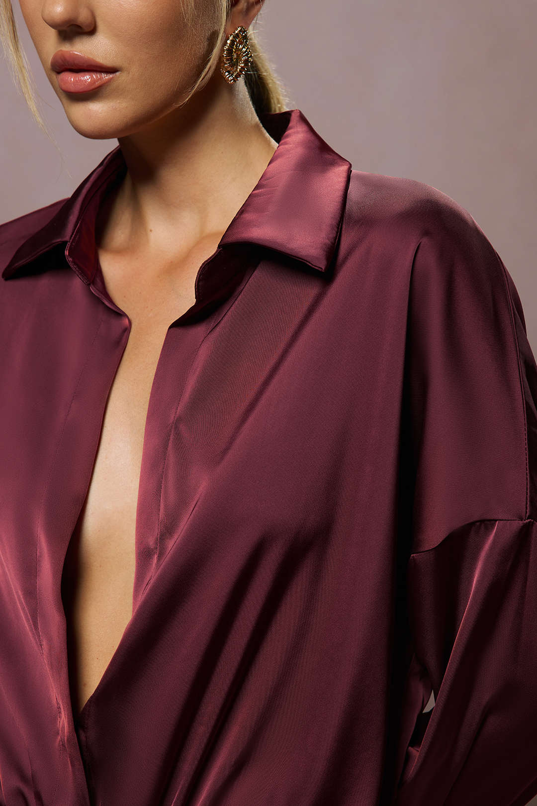 Patchwork Satin Bodysuit