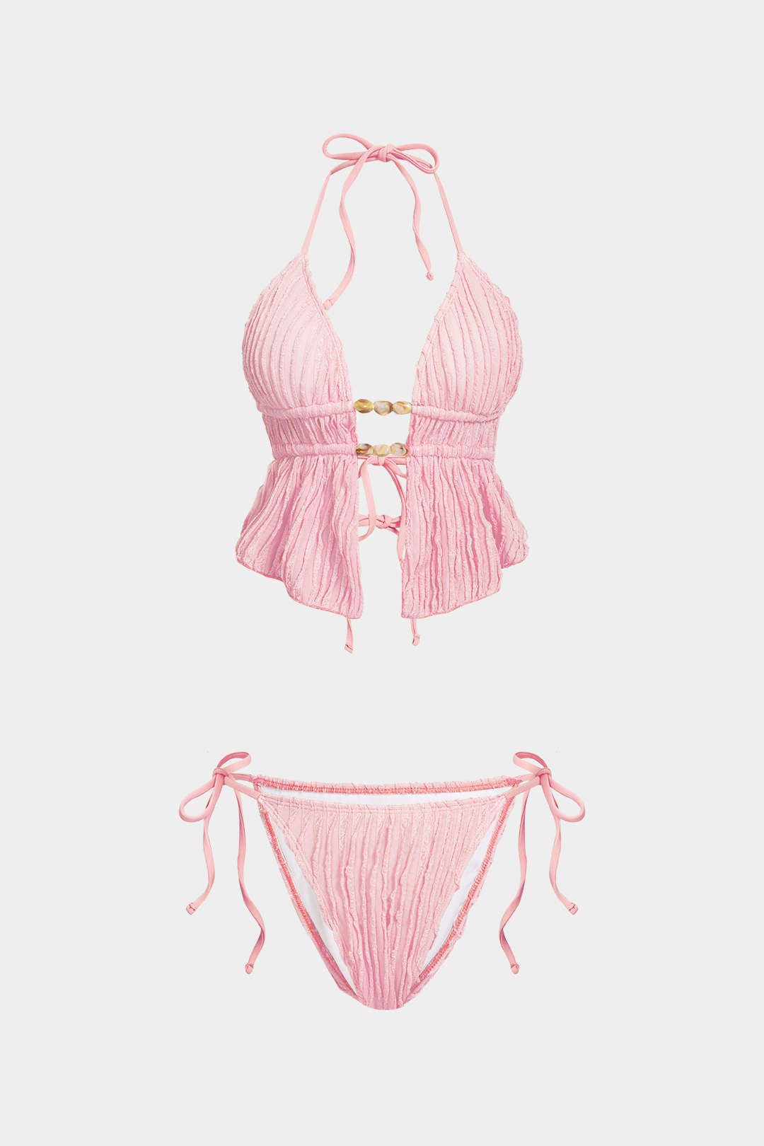 Halter Neck Tie-Up Bikini Set