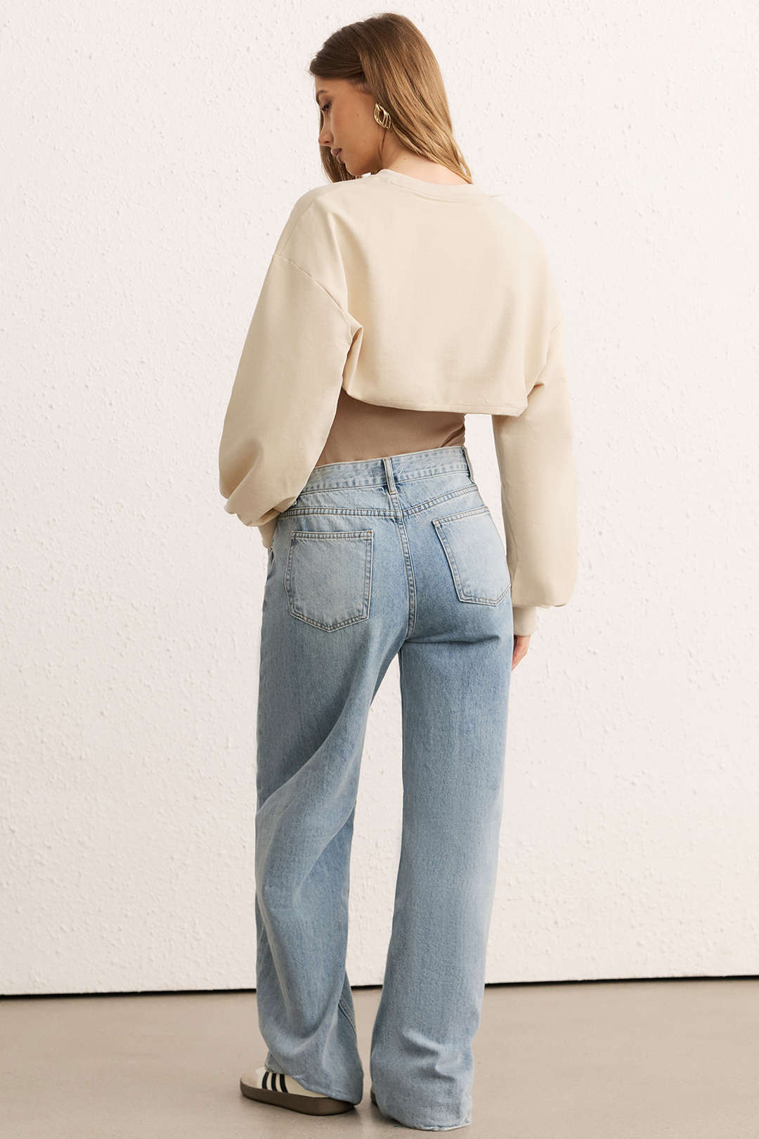 Contrast Two-Piece Long Sleeve Bodysuit