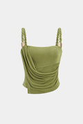 Ruched Twist Knot Slip Cami Top