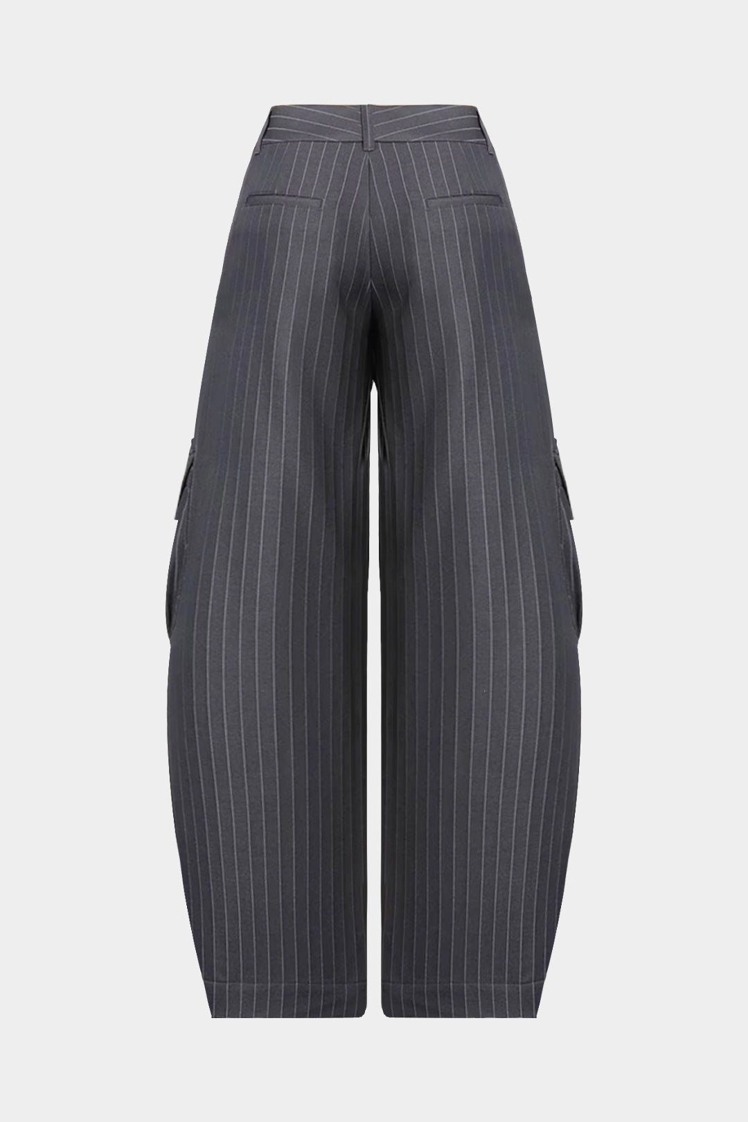 Stripes Print Pocket Wide-Leg Pants