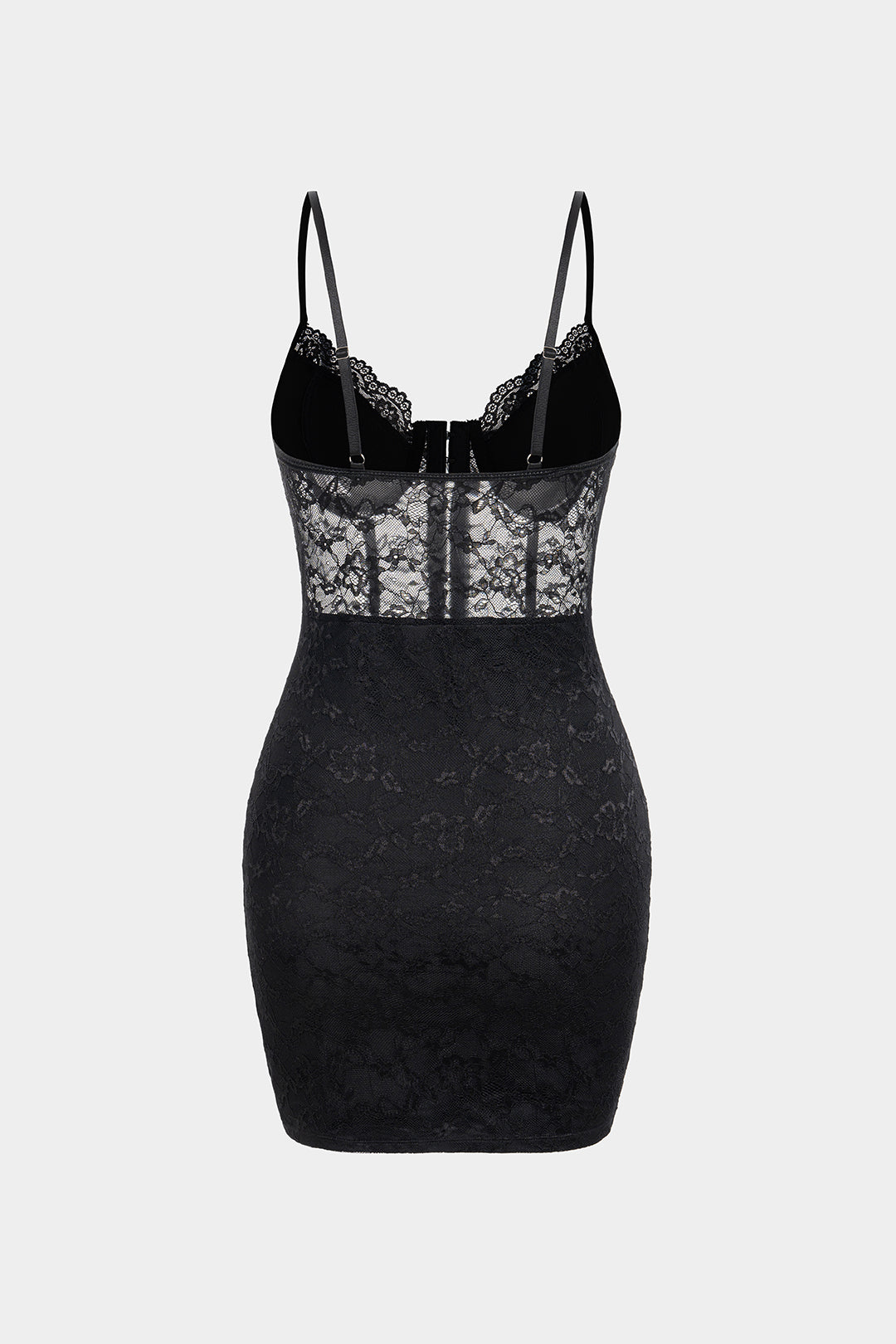 Lace Sheer Corset Sleeveless Midi Dress