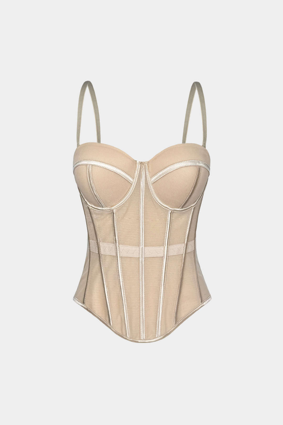 Mesh Bustier Corset Slip Cami Top