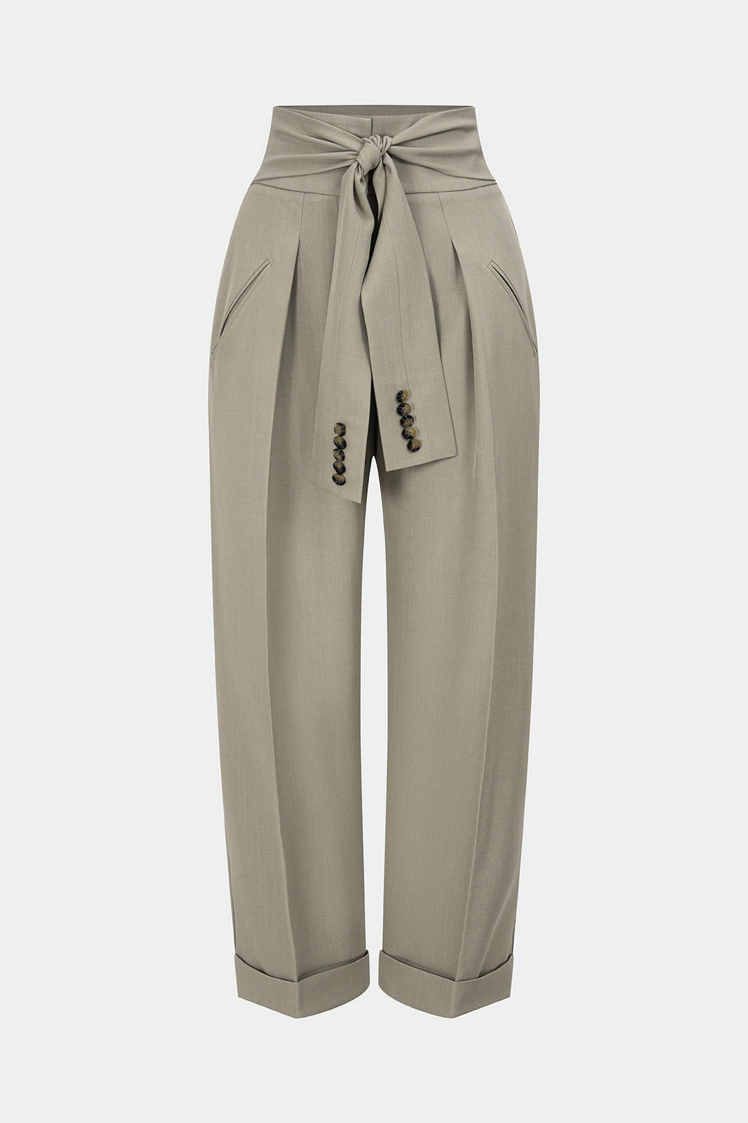 Solid Knotted Pants