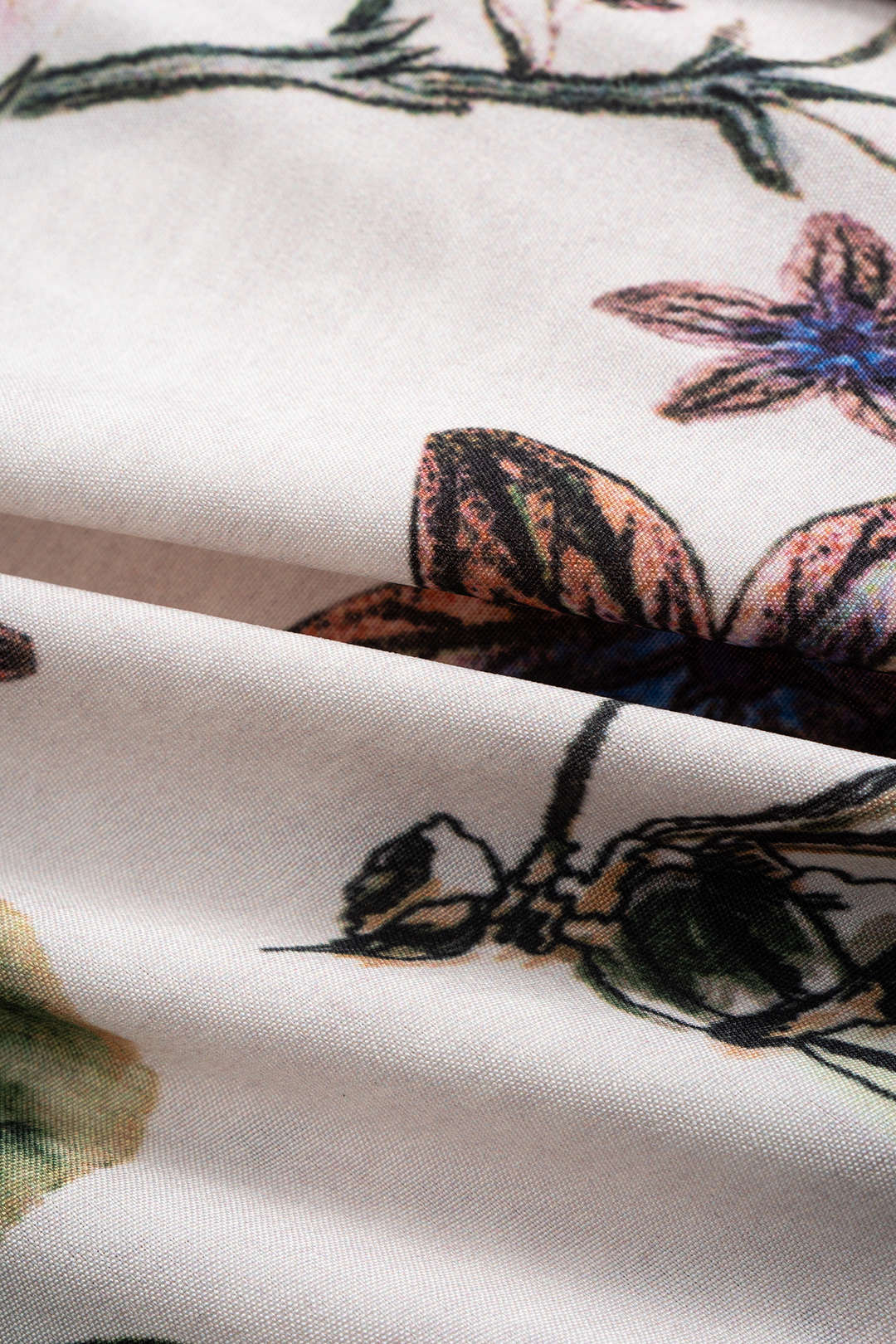 Floral Print V-Neck Tie-Up Long Sleeve Top
