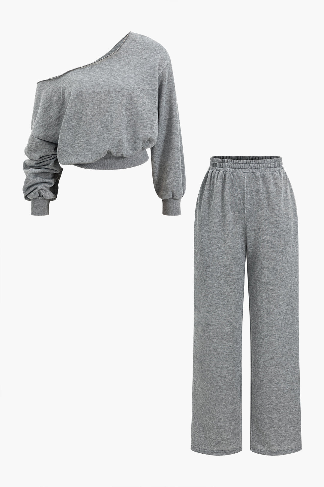 Asymmetric Top And Pants Set