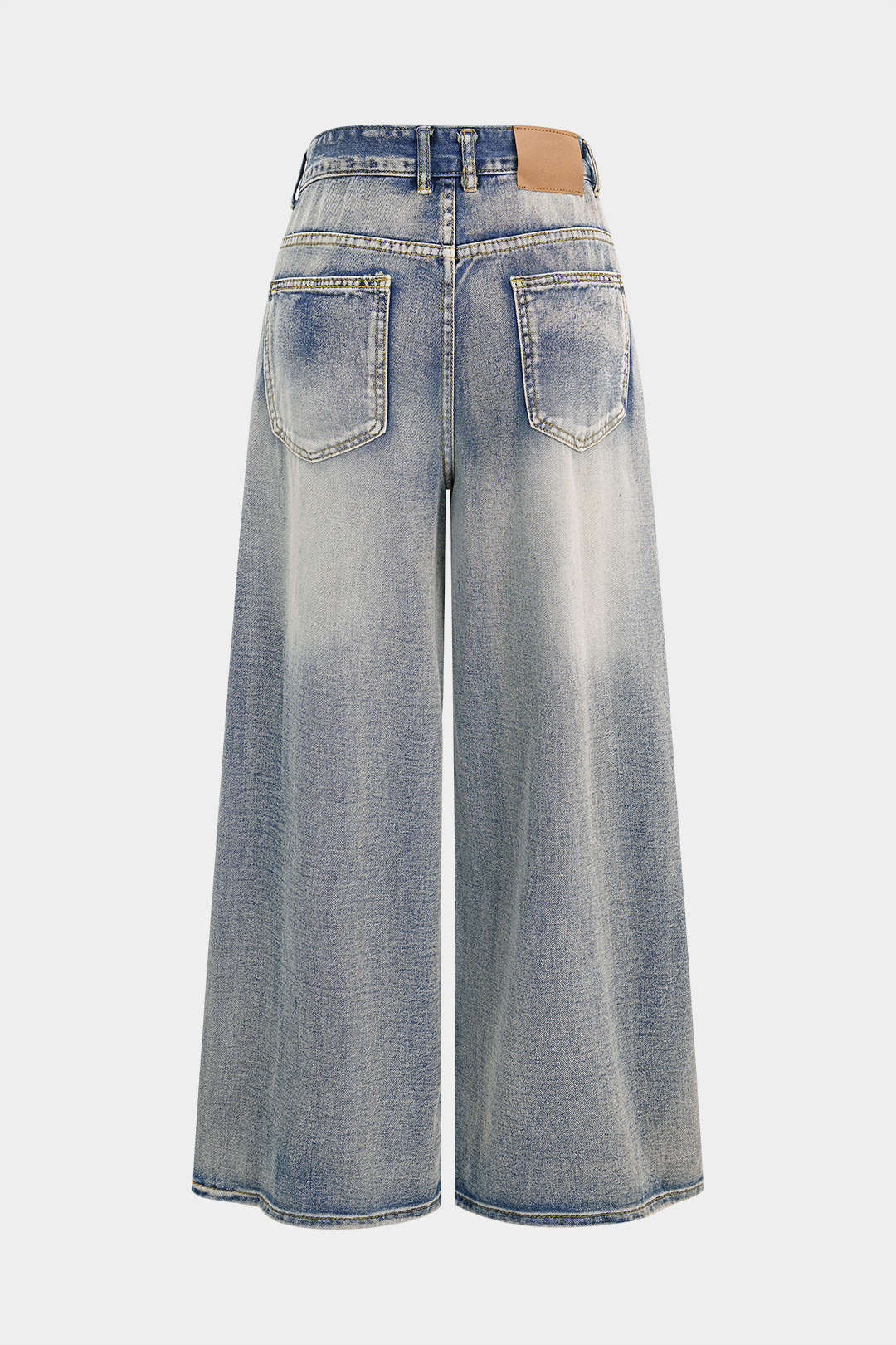 Denim High Waist Wide Leg Jeans