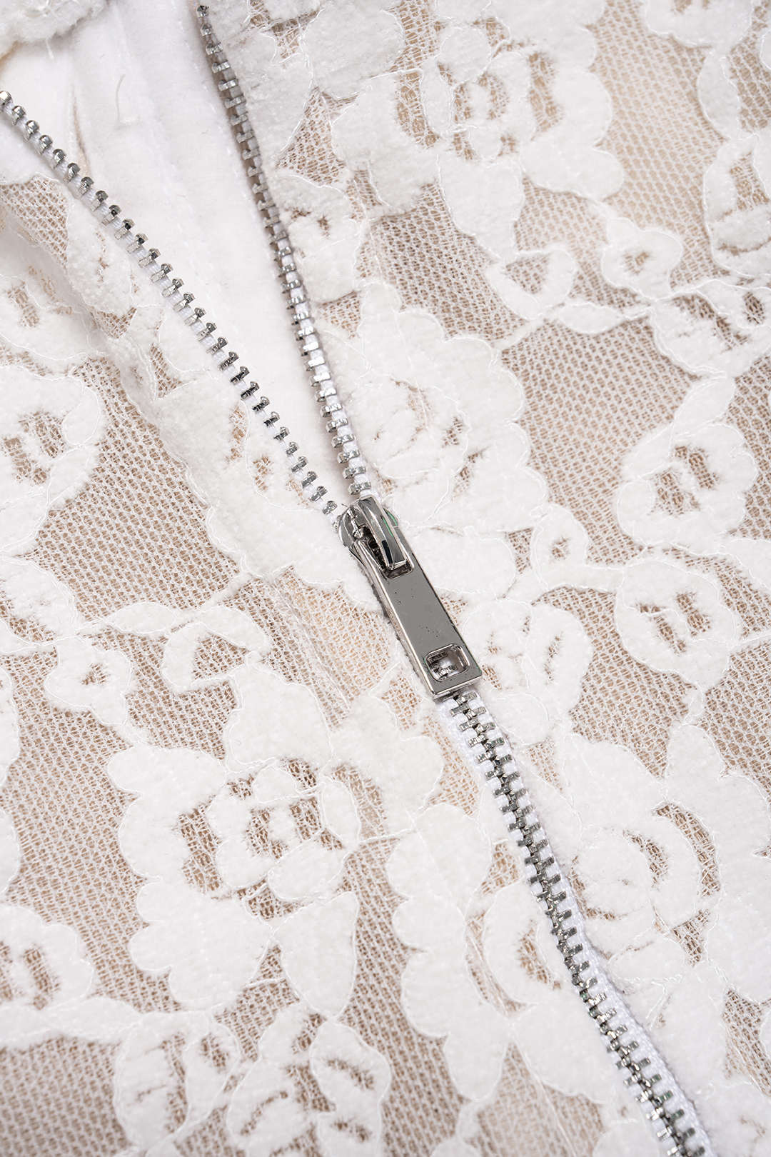 Lace Trim Zipper Cami Top