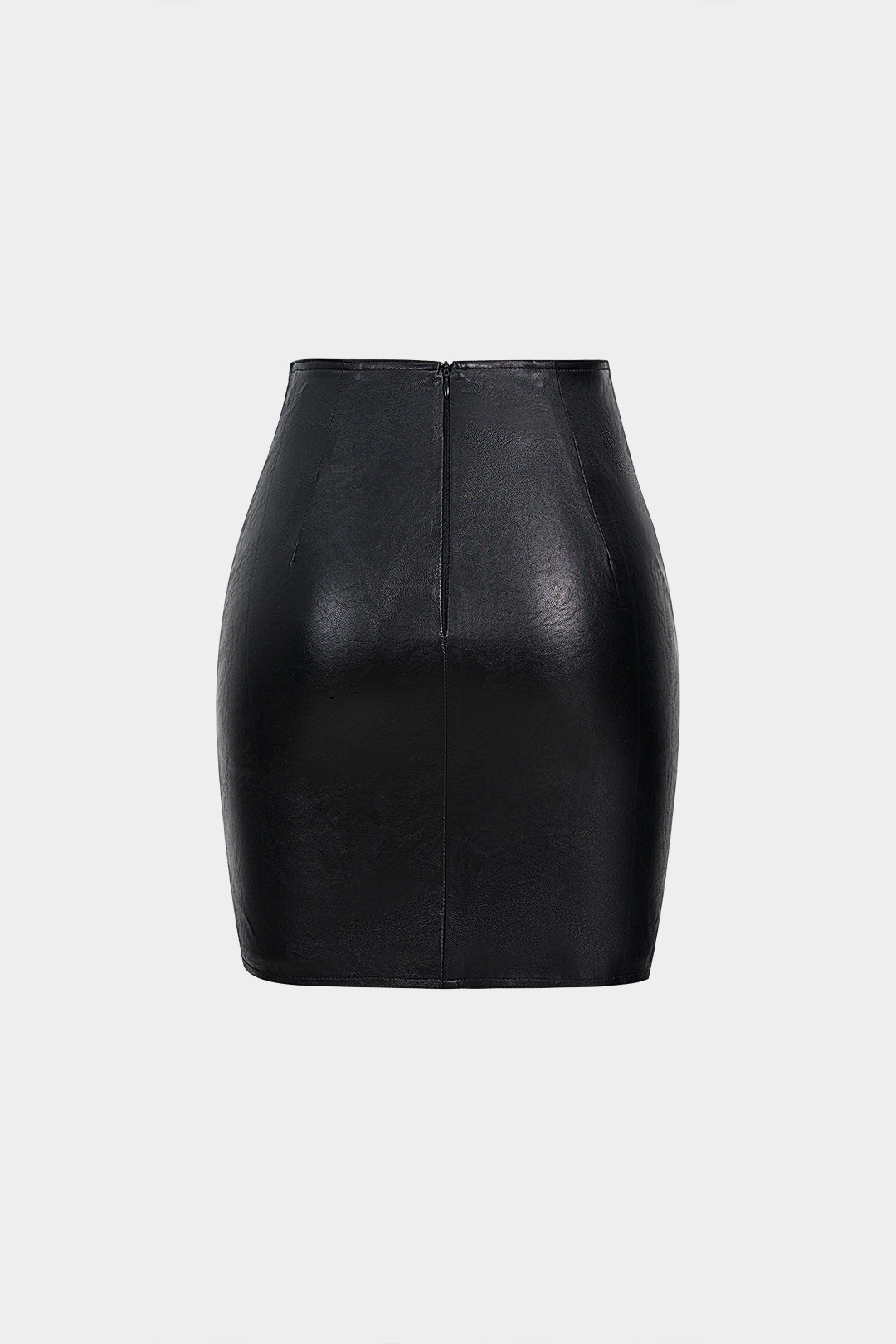 Faux Leather High Waist Skirt