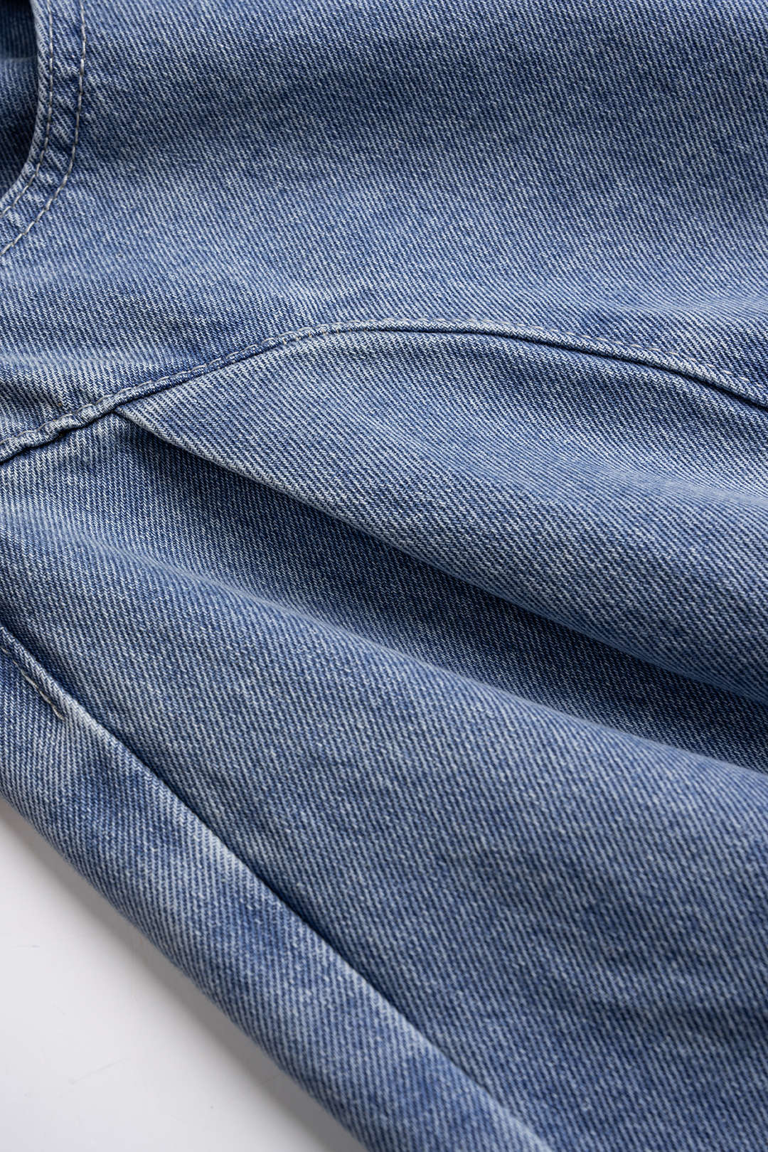 Denim Pocket Ruched High Waist Jeans