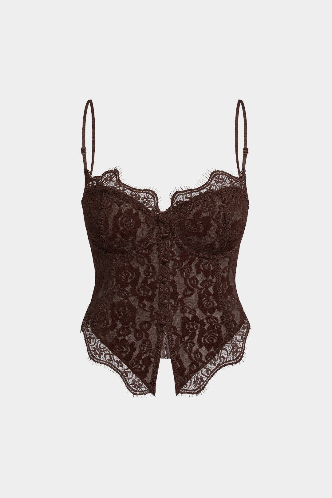 Lace Trim Zipper Cami Top
