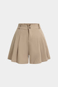 Pleated High Waist Shorts