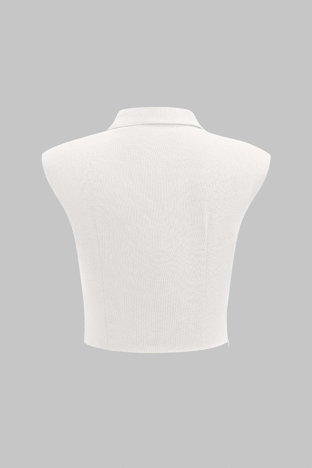 Linen Crossed Ruched Tank Top