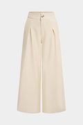 Button Wide-Leg Pants