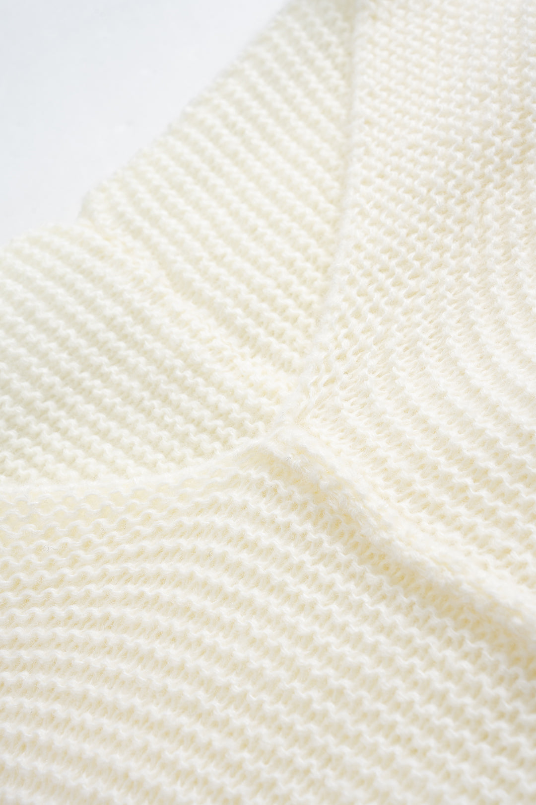 Knit V-Neck Long-Sleeve Top
