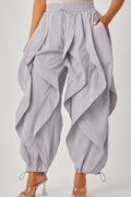 Drawstring Ruffle Trousers