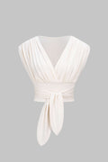 V-Neck Tie-Front Tank Top