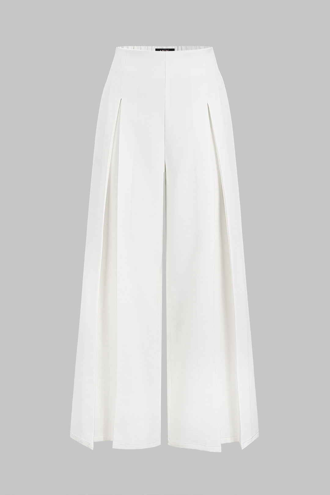 Solid High Waist Wide Leg Pants