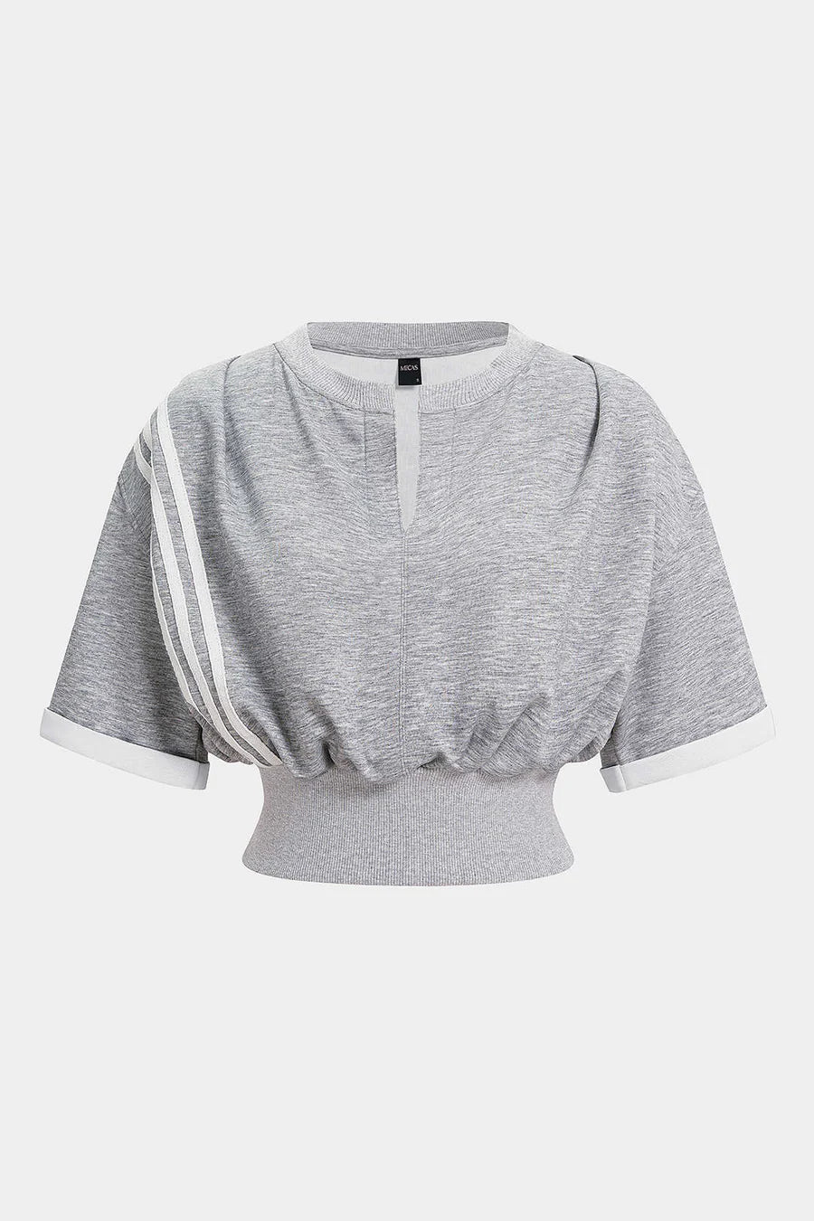 Contrast Stripes V-Neck Top