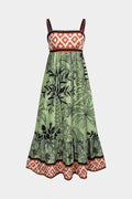 Bohemian Print Sleeveless Maxi Dress
