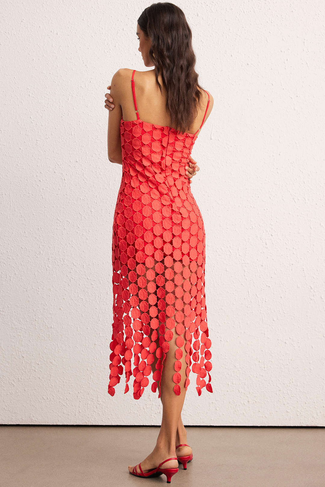 Fringe Cut Out Sleeveless Maxi Dress