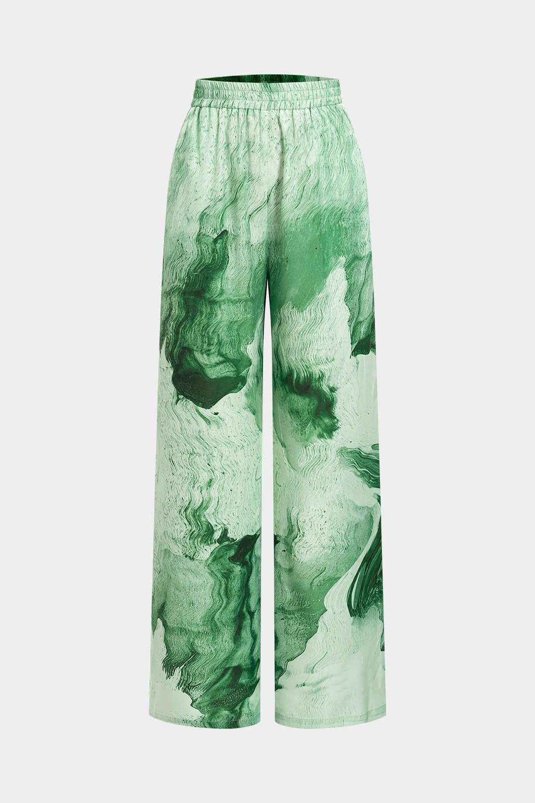 Retro Print  Wide Leg Trousers
