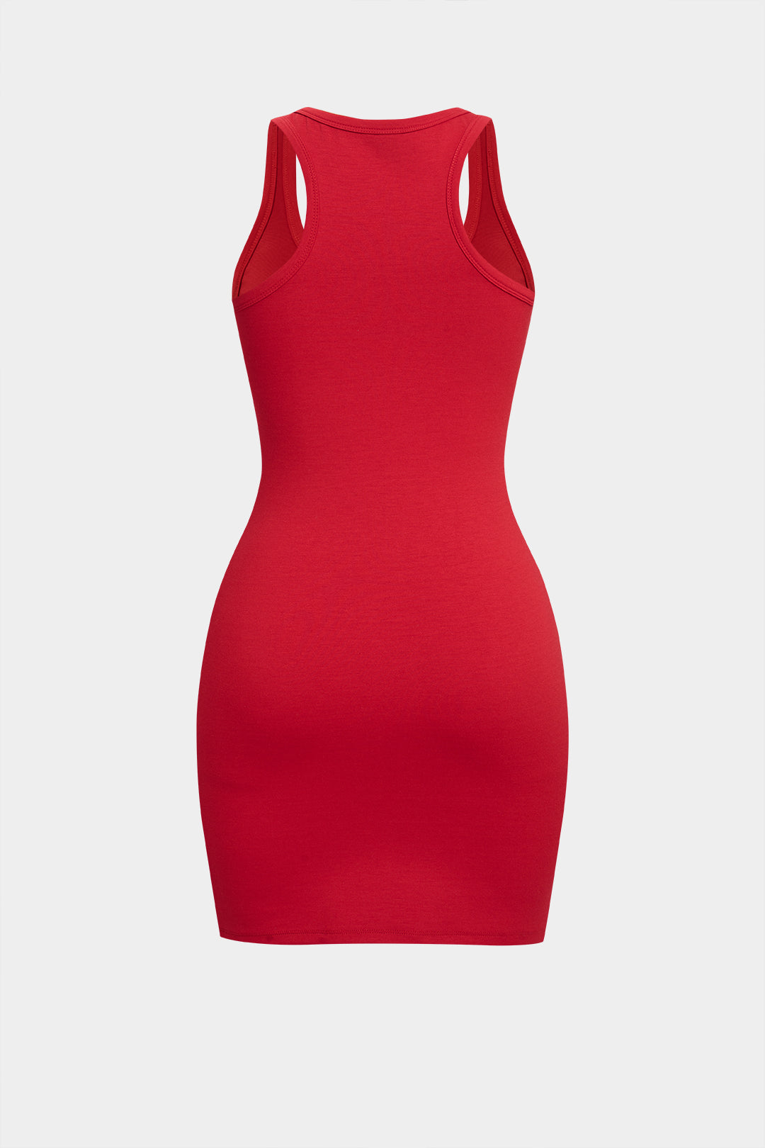 Striped U-Neck Knotted Sleeveless Mini Dress