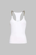 Chain Decor Sleeveless Tank Top