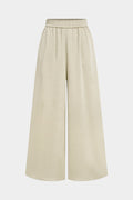 Satin High Waist Wide Leg Trousers