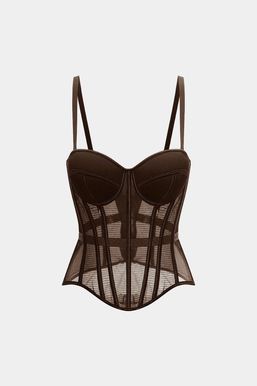 Mesh Bustier Corset Slip Cami Top