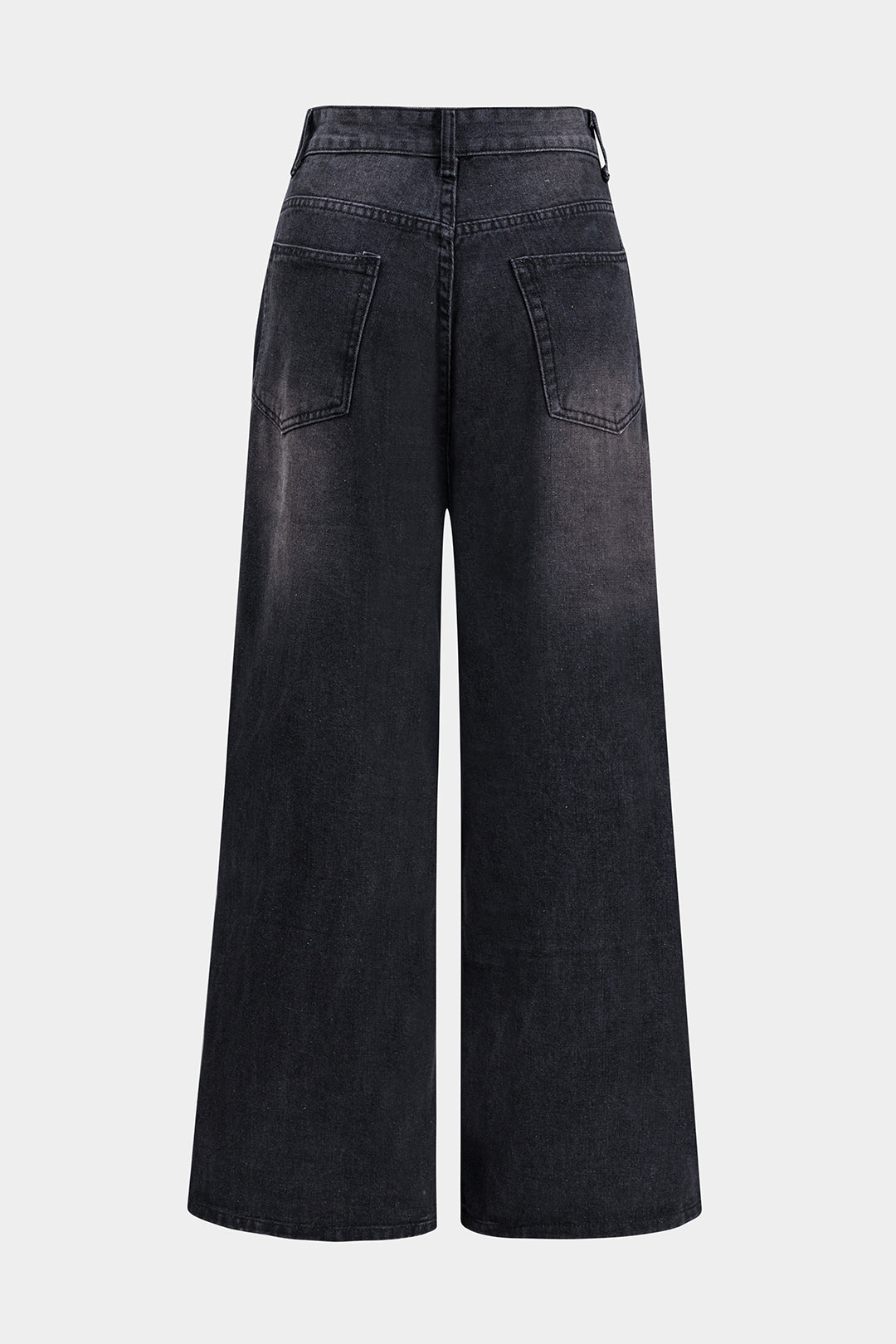 Denim Ripped Wide Leg Jeans